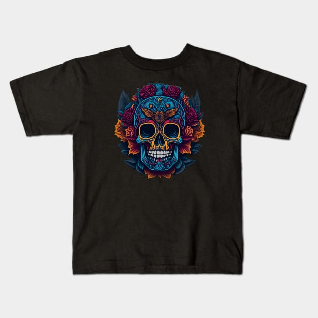 Sugar Skull Art: A Beautiful and Traditional Way to Celebrate the Day of the Dead Kids T-Shirt by ImaginativeInkPOD